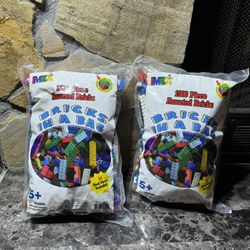 Building Bricks - 2000 Pcs "Two Big Bag Of Bricks" Bulk Colored Blocks Kids Toy New