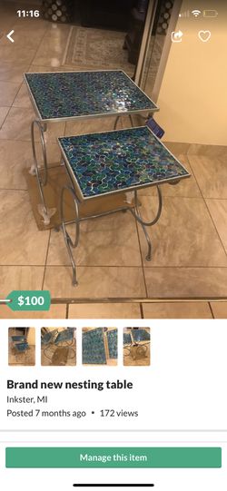 Nesting table indoors/ outdoors