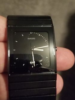 Rado Mens Ceramica Black Ceramic Watch