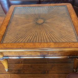 Square Wood Coffee Table, 1 end table, & 1 sofa table