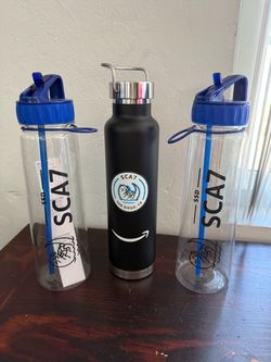 SCA7 Amazon Thor Copper Stainless Bottle and 2 H2GO 30oz Bottles Imprinted Logo.