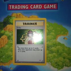 Vintage 1990s POKEMON HOLOGRAPHIC Erika Trainer Holo Card 