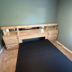 queen bedroom set with adjustable mattress frame 