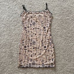 Princess Polly tattoo slip dress. S