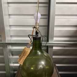 Green Glass Table Lamp