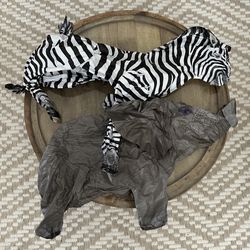 Inflatable Elephant And Zebra $15