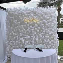Wedding Backdrop Flowers White