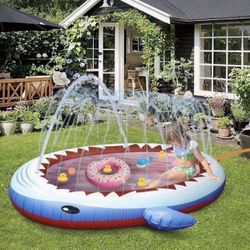 Inflatable Sprinkler Pool for Kids Dogs, Jornarshar Outdoor Kiddie Pool Splash Pad, Summer Water Toys Gifts for 3 -12-Year-Old Girls Boys Garden Backy