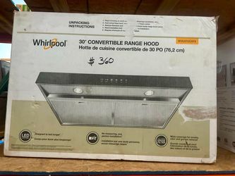 Whirlpool 30in Convertible Range Hood