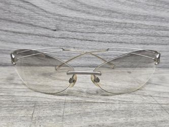 Chanel 4049 Cc Logo Rimless Sunglasses Silver Clear With Case (A1D035053)