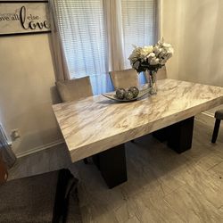 Marble Table & Chairs 