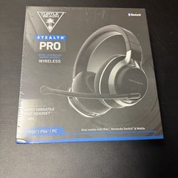 Turtle Beach Stealth Pro Wireless Gaming Headset for PlayStation: Built-In Microphone, Noise Canceling, Adjustable Headband New Sealed