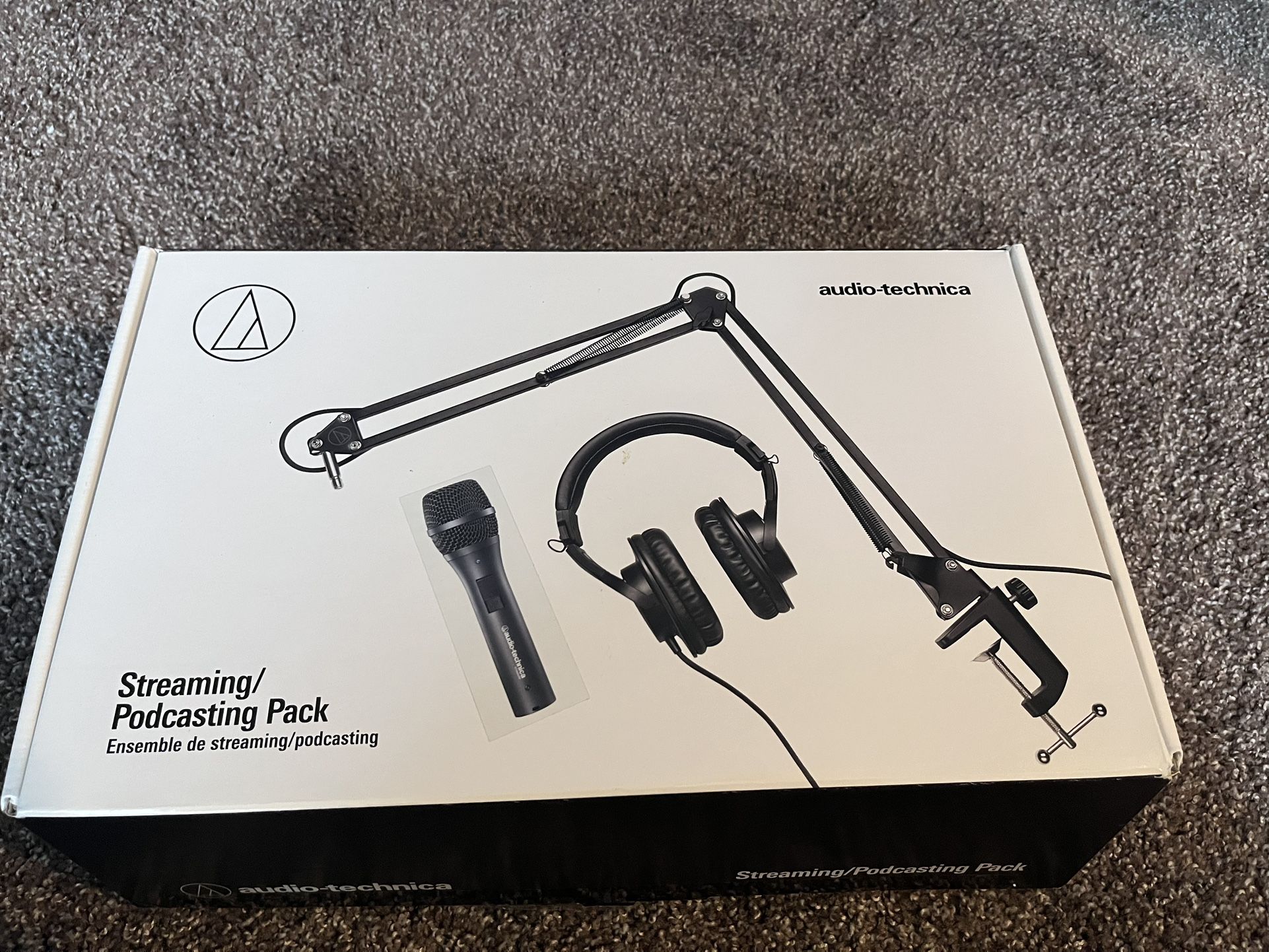 Audio Technica Streaming/Podcast Pack Microphone Headset Desk Mount