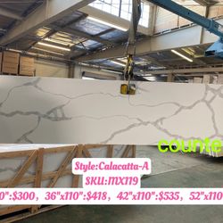 MAX Quartz & Countertop:MX119:Calacatta-A MX120:Pure White 1.14 