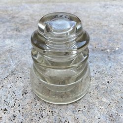 Vintage Whitall Tatum No1 Clear Glass Insulator