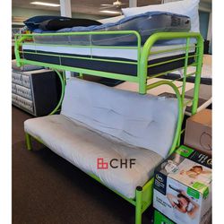 Kids Twin / Full Futon Bunk Bed  ( Mattress Sold Separately )