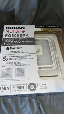 Broan-NuTone FG800SPK LED Exhaust Grille Bluetooth Speaker White $25