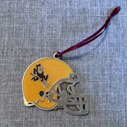 ASU Flat Helmet Christmas Ornament 