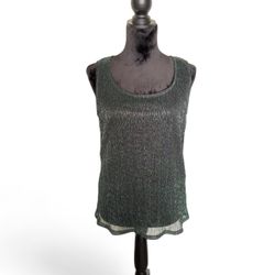 Vintage Onyx Nite Shimmering Green Tank Top Size Medium