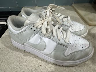 Nike Dunk Low White Grey Sneakers Size 7.5