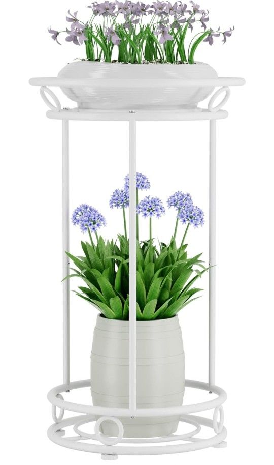 Plant Stand Indoor Outdoor - Metal Planter Holder Shelf Tall Tiered Flower Pot Display Organizer Rack (Already Assembled)