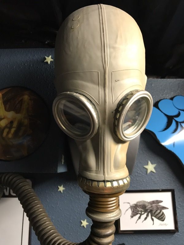 Gas Mask and Mannequin Head