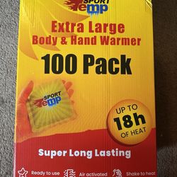 Extra Large Body And Hand Warmer - 100 Pack (Brand New)