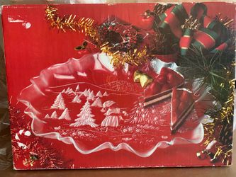 Christmas glass bowl