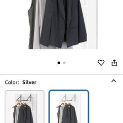 Simple Houseware Over the Door Clothes Hanging Rod, Silver,