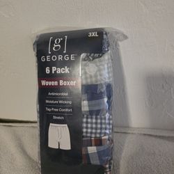 Men's 3XL 6 Pack Boxers