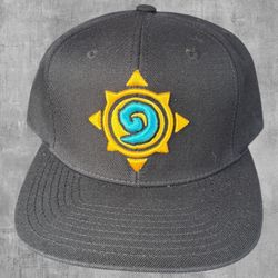 Blizzard Hearthstone Snapback Hat 2018 Quote Tape Black Yellow One Size Cap Rare