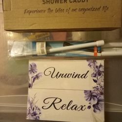 Shower Caddy, RODS & 4 Picture For Wall