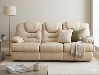 Ultra-Comfortable Cream Couch (Excellent Condition / No Rips)