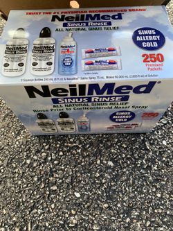Sinus Rinse with 2 Squeeze Bottles and 250 Packets