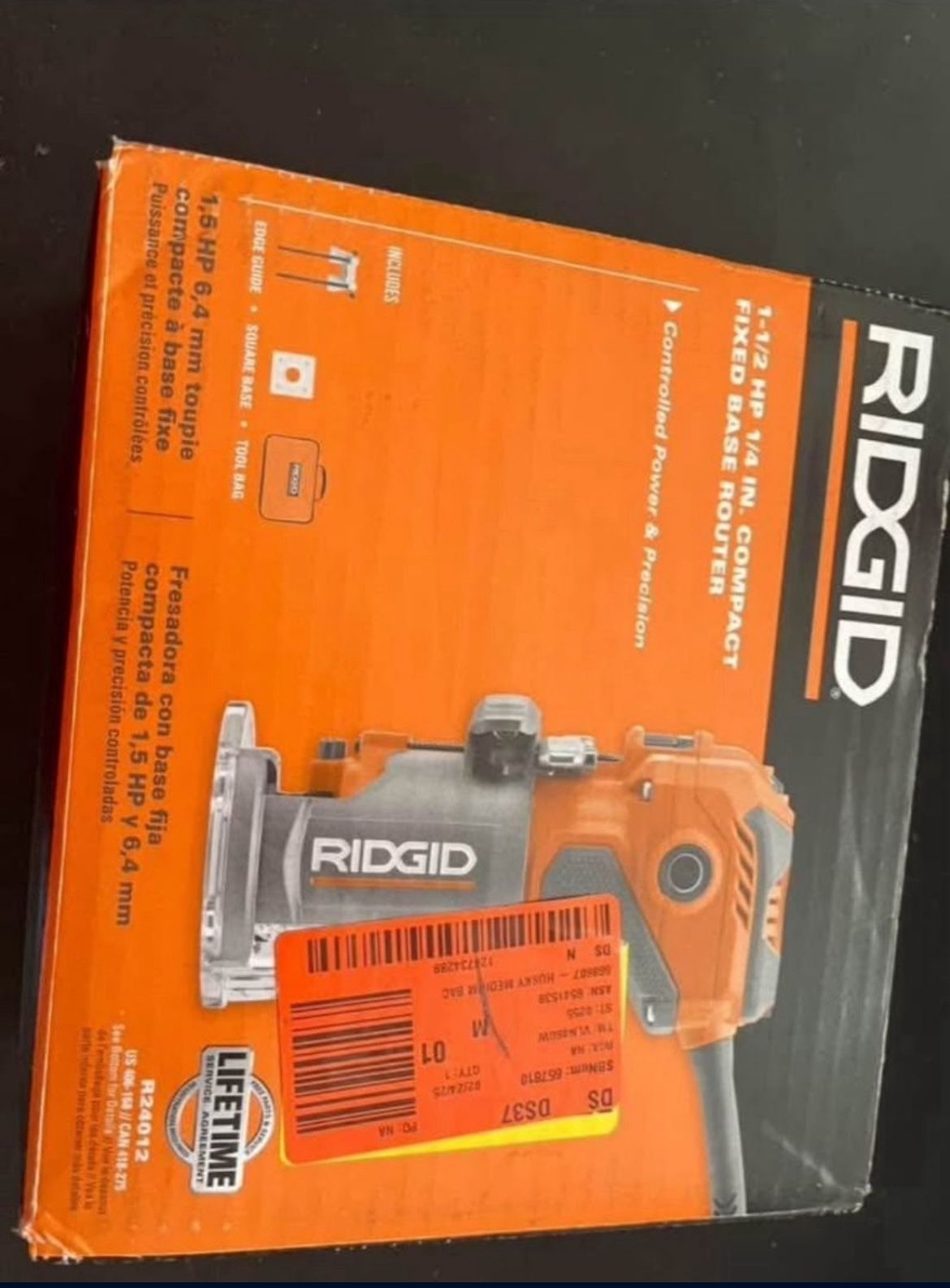 Ridgid Corded Compact Fixed Base Router