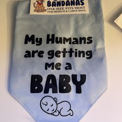 Dog bandana Baby Announcement 