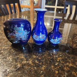 3 Small Vases