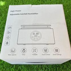 NEW IN BOX - FABULOUS White High Power adjustable collapsing rainfall top fill humidifier fogger 5L