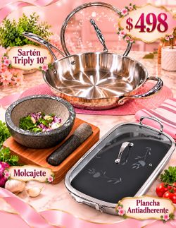 Princess House Plancha Doble Y Molcajete