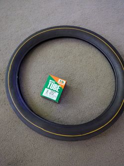 ONE NEW FAT SLICK 20X 2.125 (54-406) WITH TUBE FIT REGULAR S2 RIMS