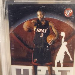 2003-04 TOPPS PRISTINE #113 DWAYNE WADE ( ROOKIE Card  ) Beckett  Graded 9