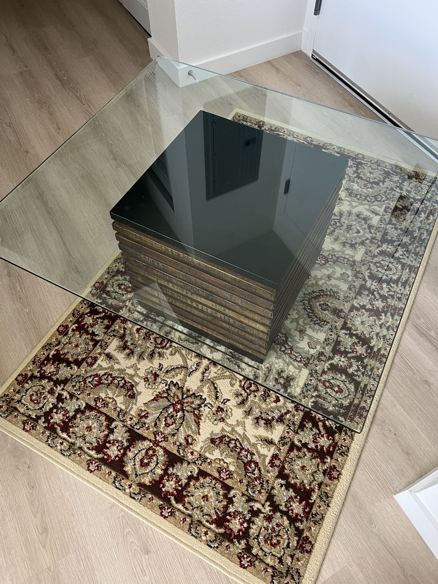 End Table Or Cocktail Table With Glass Top