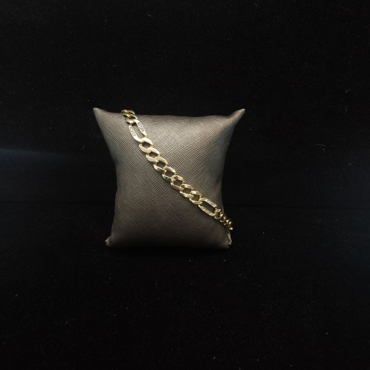 10k Gold Concave Curb Bracelet 