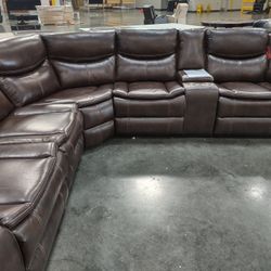 New Power Sectional Sofa With Three Power Recliners On Sale Now Don't Miss