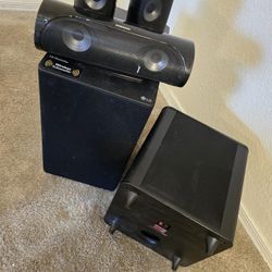 Wireless Sub Woofers And Speakers.