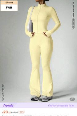SHEIN Two piece set butter yellow Size small