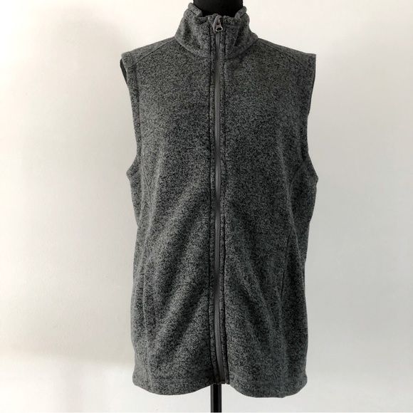 Womens WindRiver Gray Fleece zip up vest size S