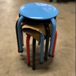 5 Pre School Metal Stools (New In Box)