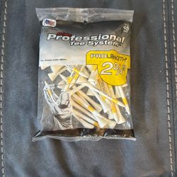 New Pride Professional Golf Tee System Pro Length 2 3/4” Approximately 45 Tees