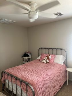 Metal Bed Frame + Mattress (Full/Double)